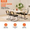 VEVOR Rattan Dining Chairs Set of 4, Mid Century Modern Dining Chair, Upholstered Velvet Accent Chair with Rattan Back
