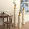 Floor Vases Gold Large Vases - 32/28/24 inch decorative high vases set of 3 for home decor Vintage Large vases representing twigs Twigs dried flowers