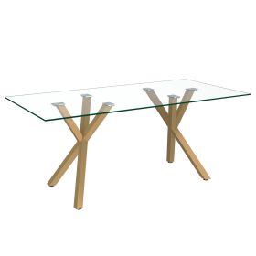 STARK-DINING TABLE (Color: Aged Gold)