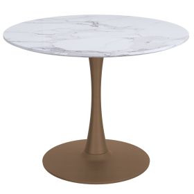 ZILO-DINING TABLE SMALL (Color: Aged Gold)