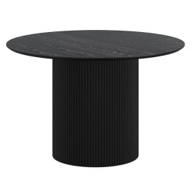 TOVAS-ROUND DINING TABLE (Color: Black)