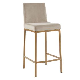 DIEGO-26" COUNTER STOOL (Color: Beige_Aged Gold)