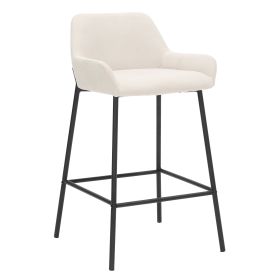 BAILY-26'' COUNTER STOOL (Color: Beige Fabric)