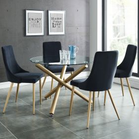 CARMILLA DINING 5PC SET-CHAIR (Color: Black)