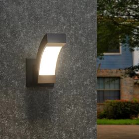 Inowel Wall Lights Outdoor Wall Sconce Modern LED Patio Porch Lights Aluminum Exterior Light Fixture Waterproof IP54 For Hallway House Back Yard Garag (Option: Black)