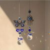 1pc Crystal Sun Catchers, Blue Butterfly Evil Eye Suncatcher Indoor Window With Prism Ball