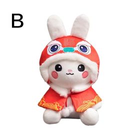 1pc Rabbit Doll (9.84"×4.72"); Lion Plush Toys; New Year's Mascot; Holiday Gifts; Pillow Decorations (Style: B)