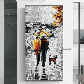 Handmade Thick Texture Landscape Oil Paintings On Canvas Wall Art Decoration Modern Abstract Picture For Home Living Room hallway bedroom luxurious de (size: 40x80cm)