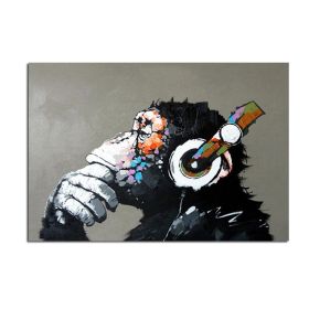 Handmade Abstract Oil Painting Top Selling Wall Art Modern Minimalist Gorilla Picture Canvas Home Decor For Living Room Bedroom No Frame (size: 150x220cm)