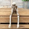 1pc Skull Statues Set, Resin Skeleton Shelf Sitters Sitting Figurines, For Home Bookshelf Table Ledge Edge Decorative, Crafts Ornaments