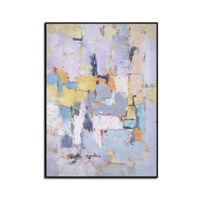 Colorful Geometric Abstract Painting Modern Canvas Poster Minimalist Wall Art Pictures For Living Room Aisle Studio Decor (size: 75x150cm)
