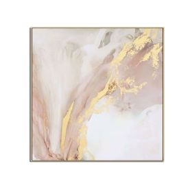 Hand Painted Modern Golden Oil Paintings On Canvas Wall Art Abstract for Living Room Home Decoration Gold Art Poster No Frame (size: 70x70cm)