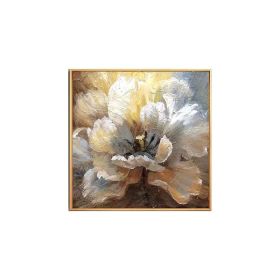 100% Hand Painted Abstract Flower Art Oil Painting On Canvas Wall Art Frameless Picture Decoration For Live Room Home Decor Gift (size: 100x100cm)