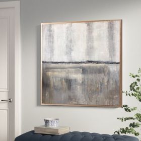 Large Oil Painting Abstract Silver Painting Oversize Art Wall Painting Simple Wall Art Minimalist Abstract Painting Office Decor (size: 100x100cm)