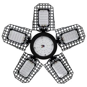 Five Leaf Foldable Transformable LED Plant Light for Greenhouse (Color: As pic show, Type: 216 LEDs)