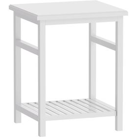 WTZ Nightstand, End Table, Bamboo Night Stand Bedside Table, Side Table for Bedroom Living Room Lounge, Space Saving, Easy to Assemble, NS-537 (1 Pack (Color: as picture)