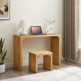 Pine Dining Bench and Table, Indoor Wood Bench for Entryway,Living Room,Kitchen and Bedroom Table and Bench Set (Nature (Color: as Pic)