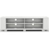 Wooden TV Stand with 8 Open Shelves for TVs up to 65 Inch Flat Screen