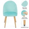 Accent Living Dining Room Velvet  Chair Club Leisure Guest Lounge Bedroom Upholstered Chair with Gold Metal Legs set of 2