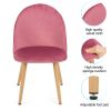 Accent Living Dining Room Velvet  Chair Club Leisure Guest Lounge Bedroom Upholstered Chair with Gold Metal Legs set of 2