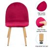 Accent Living Dining Room Velvet  Chair Club Leisure Guest Lounge Bedroom Upholstered Chair with Gold Metal Legs set of 2