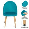 Accent Living Dining Room Velvet  Chair Club Leisure Guest Lounge Bedroom Upholstered Chair with Gold Metal Legs set of 2