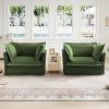 Set of 2 Slipcovered Armchairs,Deep Seat Accent Chair Set for Living Room, Reading Room, Bedroom and Working Spaces