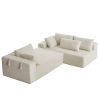 Modern Chenille Upholstered Sectional Sofa Couch Set,Modular 108" L Shaped Sectional Living Room Sofa Set With 6 Pillows
