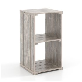 Storage Shelf with Open Back for Home Office (Color: Light Brown, Type: Storage Shelf)