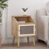 Nightstand with Rattan Decorated for Living Room & Bedroom