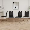 Modern Dining Chairs with Faux Leather Padded Seat Dining Living Room Chairs Upholstered Chair with Chrome Metal Legs Design for Kitchen, Living