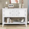 Cambridge Series Ample Storage Vintage Console Table with Four Small Drawers and Bottom Shelf for Living Rooms,Entrances and Kitchens