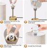 Small Bedside Lamp Touch Control Table Lamp with USB A+C Charging Ports & AC Outlet 3-Way Dimmable Nightstand Lamp with Linen Fabric Shade for Bedroom