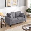 57 " High Resilience Loveseat Sofa, Wooden Frame 2 Seat Sofa, Comfy , Small Space Saving Modern Upholstered Sofa