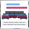 [VIDEO provided][New]109.8*55.9" Modern U-shaped Sectional Sofa with Waist Pillows,6-seat Upholstered Symmetrical Sofa Furniture