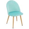 Accent Living Dining Room Velvet  Chair Club Leisure Guest Lounge Bedroom Upholstered Chair with Gold Metal Legs set of 2
