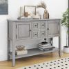 Cambridge Series Ample Storage Vintage Console Table with Four Small Drawers and Bottom Shelf for Living Rooms,Entrances and Kitchens