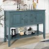 Cambridge Series Ample Storage Vintage Console Table with Four Small Drawers and Bottom Shelf for Living Rooms,Entrances and Kitchens