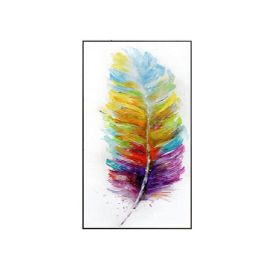 Handmade Abstract Oil Painting Top Selling Wall Art Modern Colorful Feather Picture Canvas Home Decor For Living Room No Frame (size: 150x220cm)