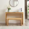 Pine Dining Bench and Table, Indoor Wood Bench for Entryway,Living Room,Kitchen and Bedroom Table and Bench Set (Nature