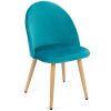 Accent Living Dining Room Velvet  Chair Club Leisure Guest Lounge Bedroom Upholstered Chair with Gold Metal Legs set of 2