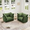 Set of 2 Slipcovered Armchairs,Deep Seat Accent Chair Set for Living Room, Reading Room, Bedroom and Working Spaces