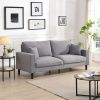 74" High Resilience three seater Sofa, Wooden Frame 3 Seat Sofa, Comfy, Modern Upholstered Sofa, Living Room Bedroom Apartment