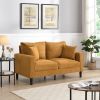 57 " High Resilience Loveseat Sofa, Wooden Frame 2 Seat Sofa, Comfy , Small Space Saving Modern Upholstered Sofa