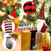 Christmas Gnomes Plush - Xmas Gnomes Santa Scandinavian Tomte Ornaments - Buffalo Check Plaid Christmas Doll - Xmas Decorations for Home, Office