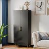 Kitchen Pantry Storage Cabinet 68.8" H, with 2 Door, 4 Adjustable Shelves, Freestanding Wooden Cupboard for Dining Room Living Room, Laundry, White