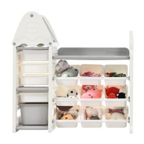 Kids Toy Storage Organizer with 14 Bins (Color: as Pic)