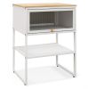 Nightstand with Flip up Door Storage Shelf