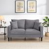 57 " High Resilience Loveseat Sofa, Wooden Frame 2 Seat Sofa, Comfy , Small Space Saving Modern Upholstered Sofa
