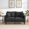 57 " High Resilience Loveseat Sofa, Wooden Frame 2 Seat Sofa, Comfy , Small Space Saving Modern Upholstered Sofa